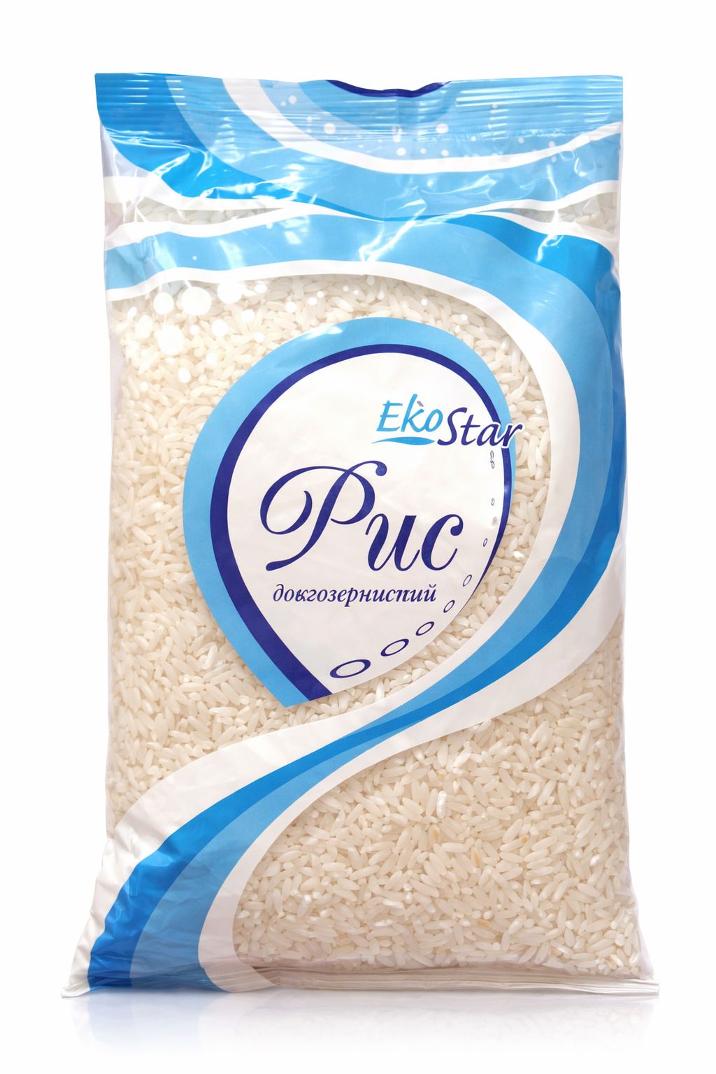 Рис довгозернистий шліфований фасований EkoStar (800 г)